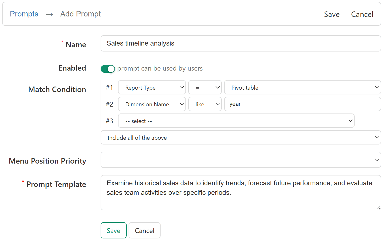 AI Functions: configure custom prompts