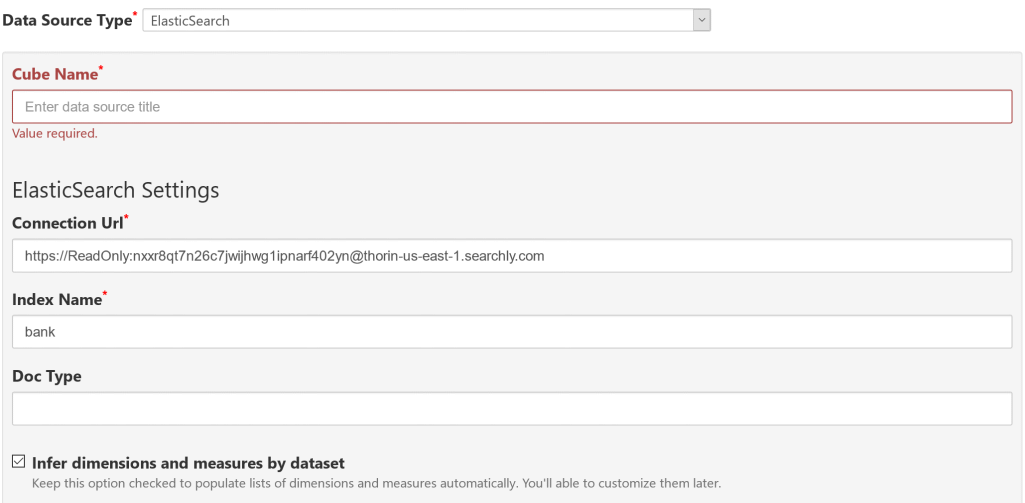 ElasticSearch connection settings