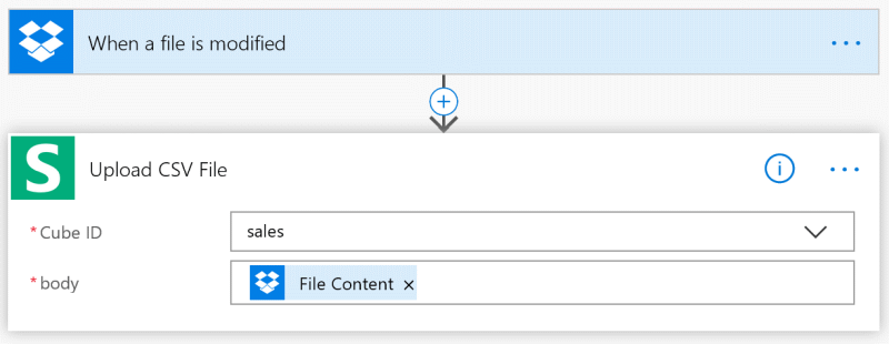 Refresh CSV cube with MS Power Automate